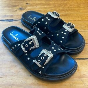 Lulus slide stud sandals